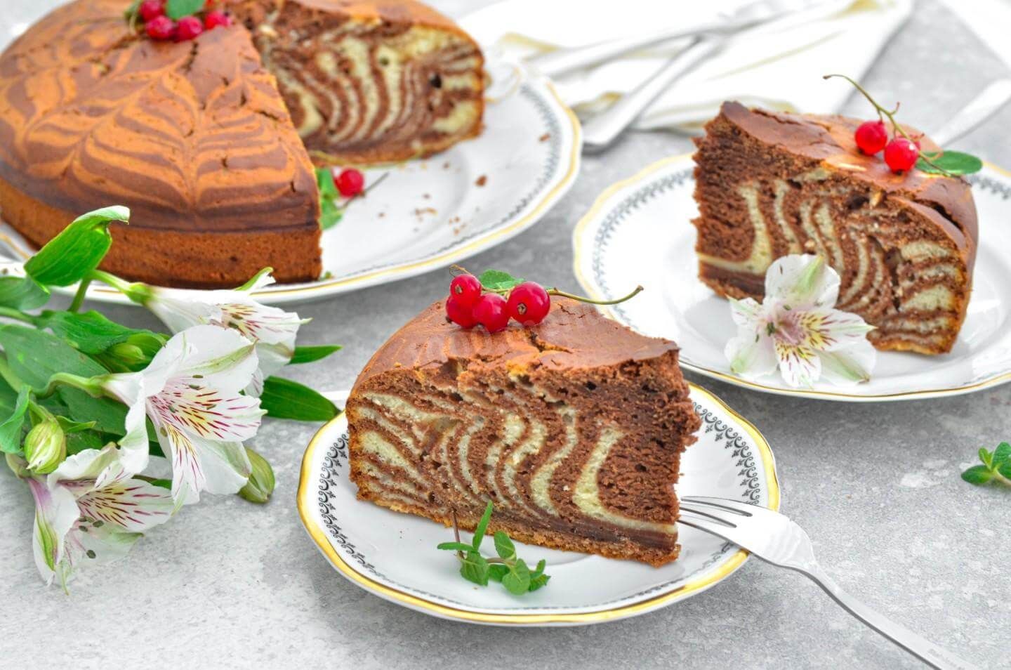Classic zebra cake