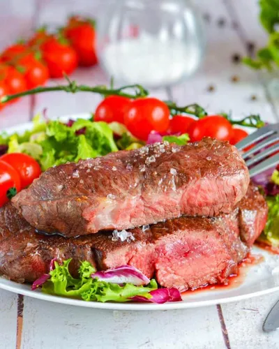 Ribeye steak scanned for protein and fat estimates